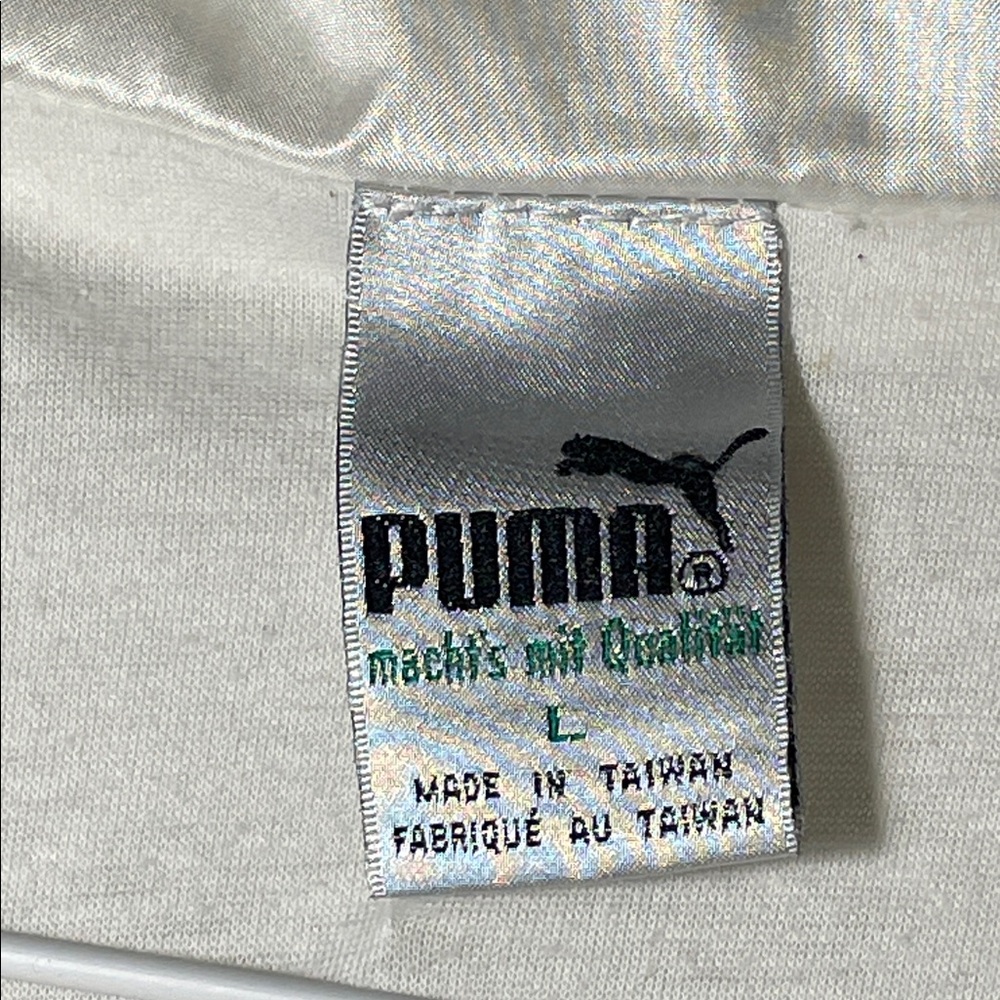 Vintage PUMA  Blue White Grey  Pullover Windbreaker Jacket Womens  Large - Picture 2 of 6